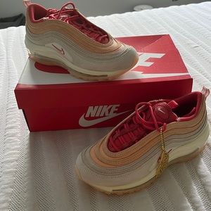 womens Nike Air Max 97 in orange chalk/cashmere-rattan